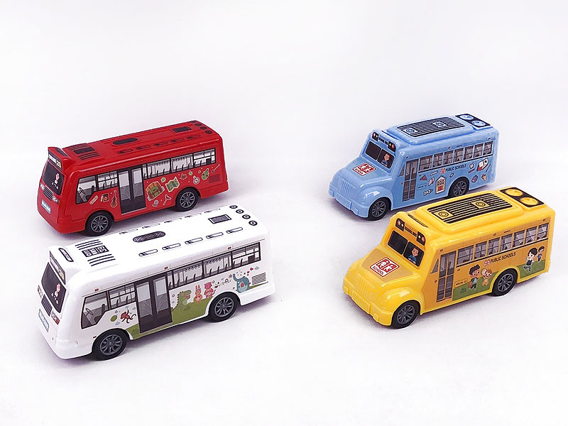 Pull Back School Bus(4in1) toys
