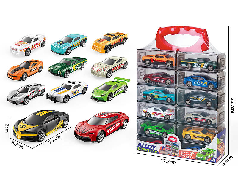 1:64 Die Cast Car Pull Back(12in1) toys