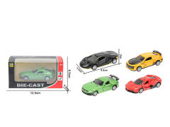 1:60 Die Cast Sports Car Pull Back(4C) toys