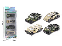 1:50 Die Cast Military Car Pull Back(4in1) toys