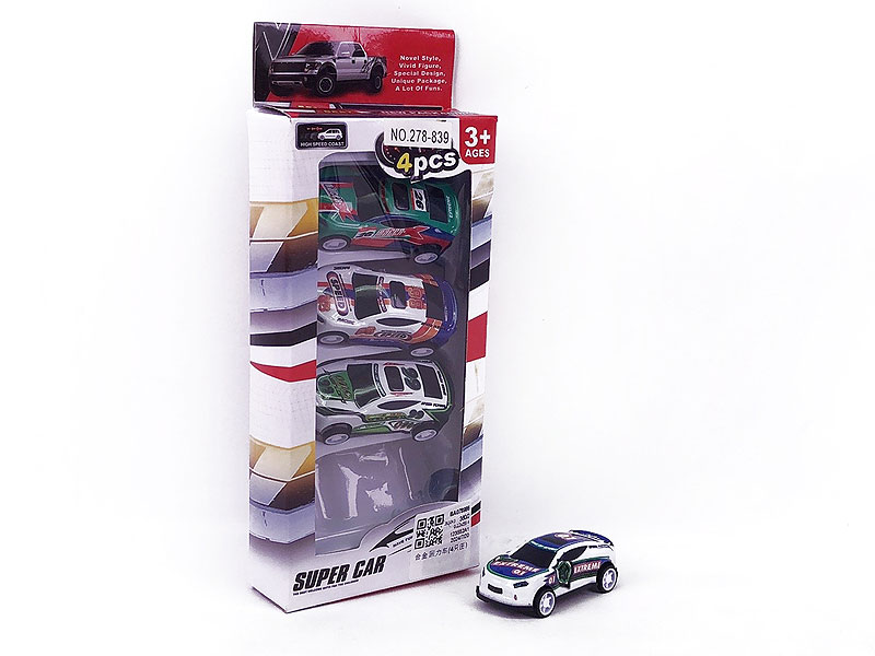 Die Cast Car Pull Back(4in1) toys