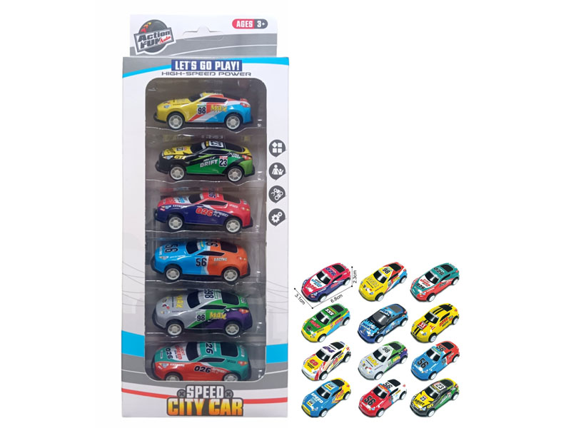 Pull Back Car(6in1) toys