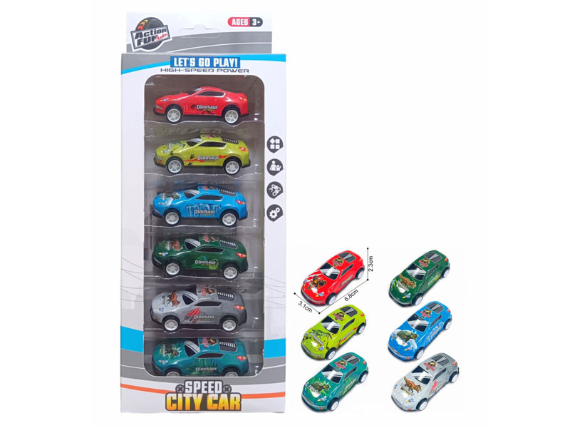 Pull Back Car(6in1) toys