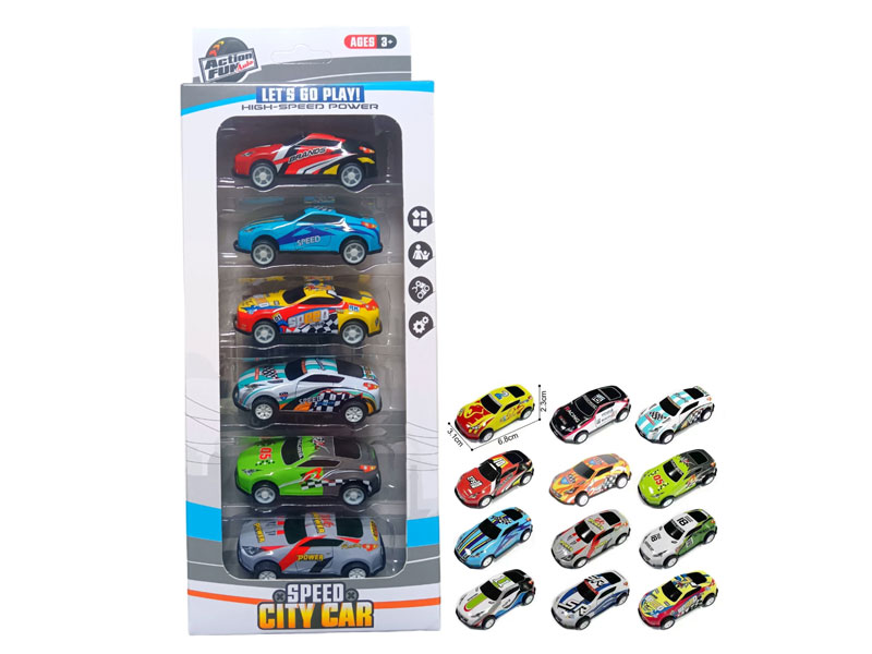 Pull Back Car(6in1) toys