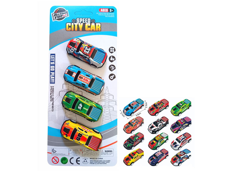 Pull Back Car(4in1) toys