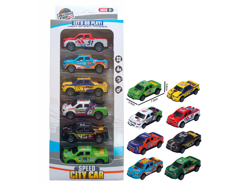 Pull Back Car(6in1) toys