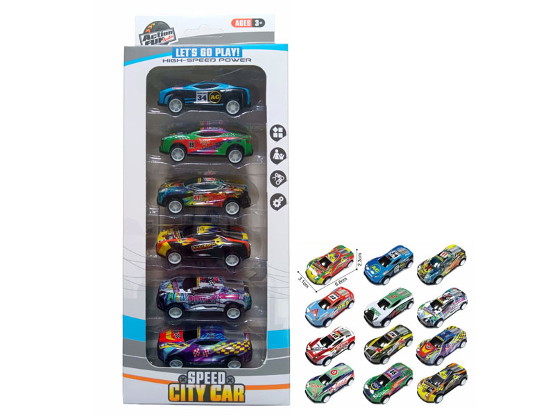 Pull Back Car(6in1) toys