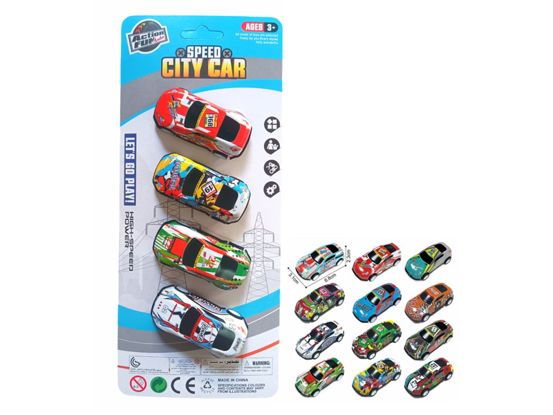 Pull Back Car(4in1) toys