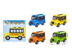 Pull Back School Bus(4C) toys