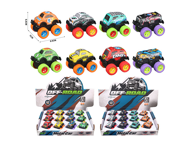 Die Cast Cross-country Car Pull Back(12in1) toys