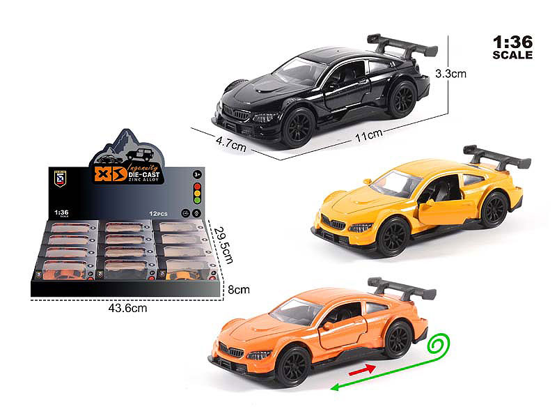 1:36 Die Cast Car Pull Back(12in1) toys