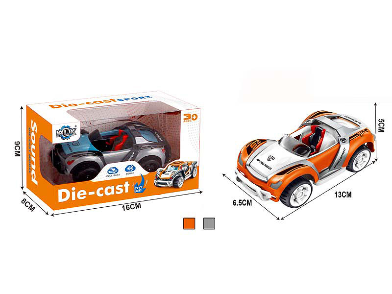 Die Cast Sports Car Pull Back W/S(2C) toys