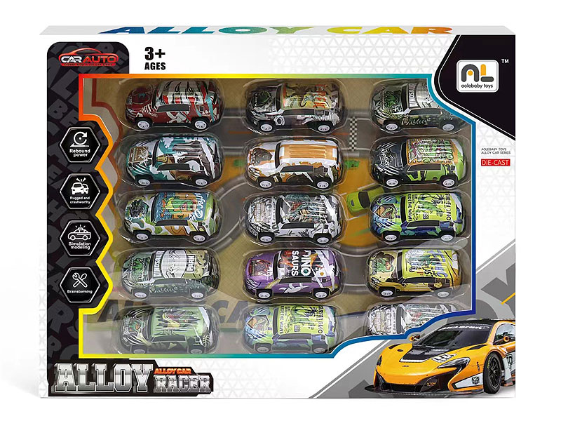 Die Cast Car Pull Back(15in1) toys