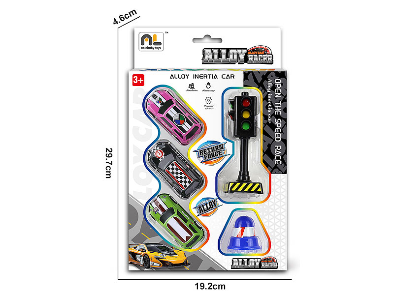 Die Cast Car Pull Back & Traffic Lights toys