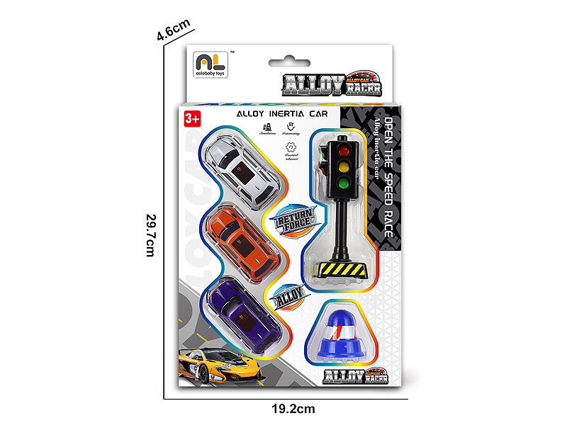 Die Cast Car Pull Back & Traffic Lights toys