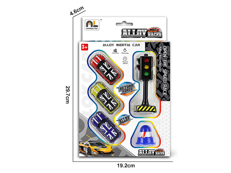 Die Cast Car Pull Back & Traffic Lights toys