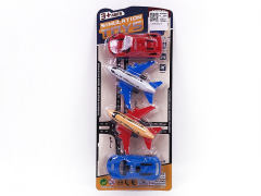 Pull Back Sports Car & Pull Back Aircraft(4in1) toys