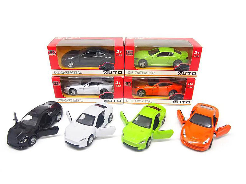 1:32 Die Cast Car Pull Back W/L_M(2S4C) toys