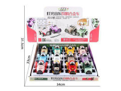 Die Cast Car Pull Back W/L_M(12in1) toys