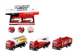 1:55 Die Cast Fire Engine Pull Back W/L_M(6in1) toys