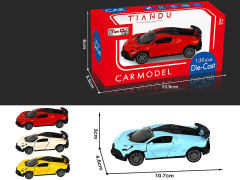 1:39 Die Cast Car Pull Back W/L_M(4C) toys