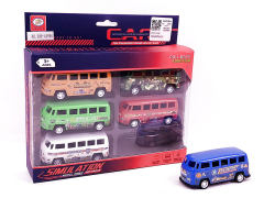 Pull Back Bus(6in1) toys