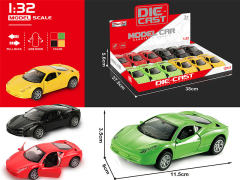 1:32 Die Cast Car Pull Back(12in1) toys