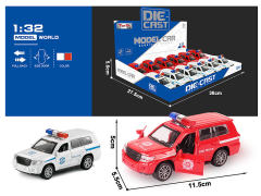 1:32 Die Cast Police Car Pull Back(12in1) toys