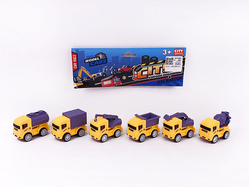 Pull Back Construction Truck(6in1) toys