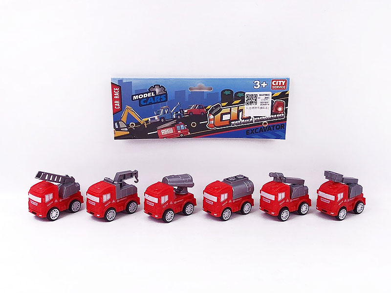 Pull Back Fire Engine(6in1) toys