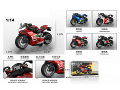 1:14 Die Cast Motorcycle Pull Back(4C)