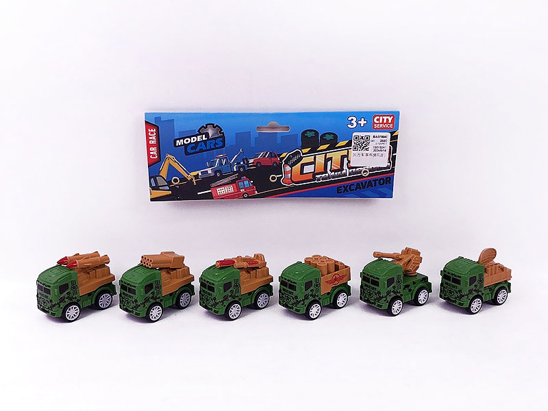 Pull Back Military Car(6in1) toys