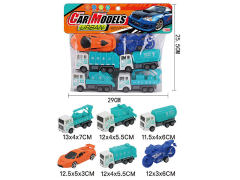 Pull Back Sanitation Car Set(6in1) toys