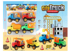 Pull Back Construction Truck(4in1) toys