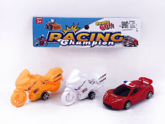 Pull Back Motorcycle & Pull Back Police Car(3in1) toys