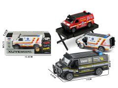 1:36 Die Cast Police Car Pull Back(3C) toys