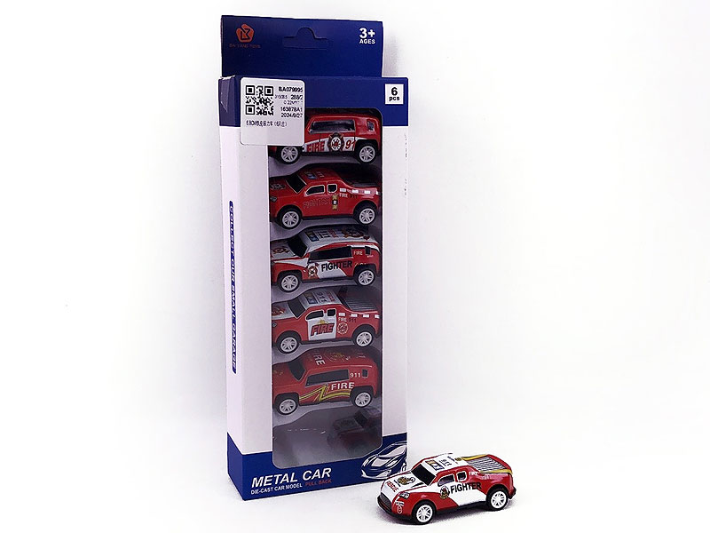 6.8CM Pull Back Car(6in1) toys