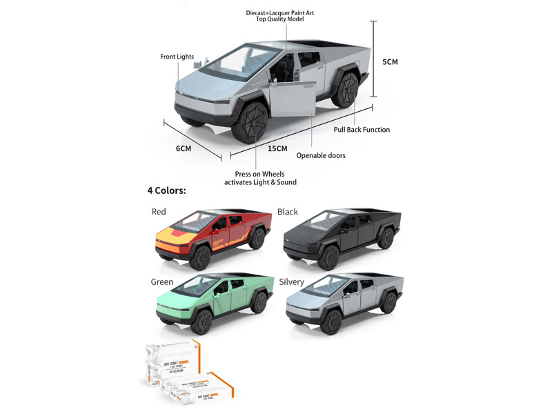 1:32 Die Cast Car Pull Back W/L_S(12in1) toys