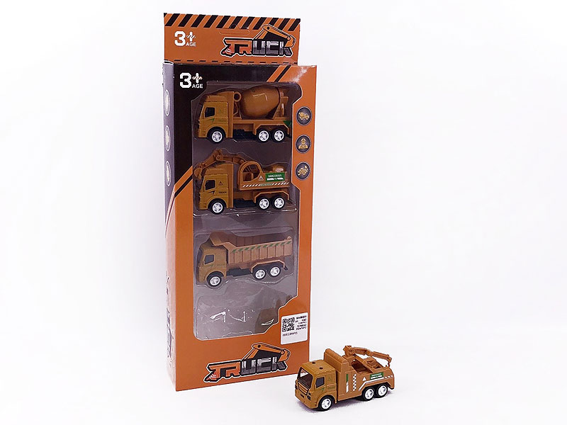 Die Cast Construction Truck Pull Back(4in1) toys