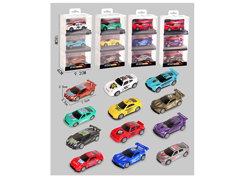 1:64 Die Cast Car Pull Back(3in1) toys