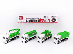 Pull Back Sanitation Truck(4in1) toys