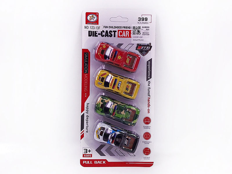 Pull Back Police Car(4in1) toys