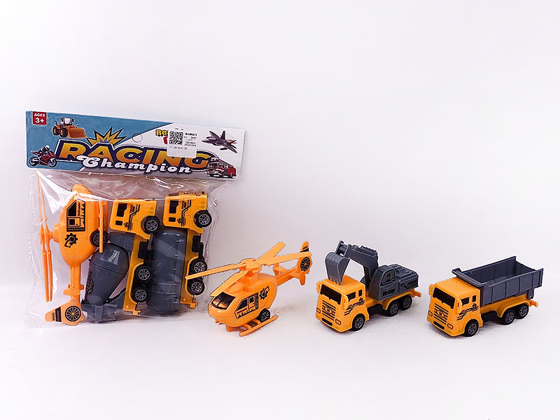 Pull Back Construction Truck & Helicopter(2S) toys