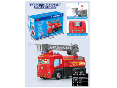 Pull Back Press Transforms Fire Engine W/L_M toys