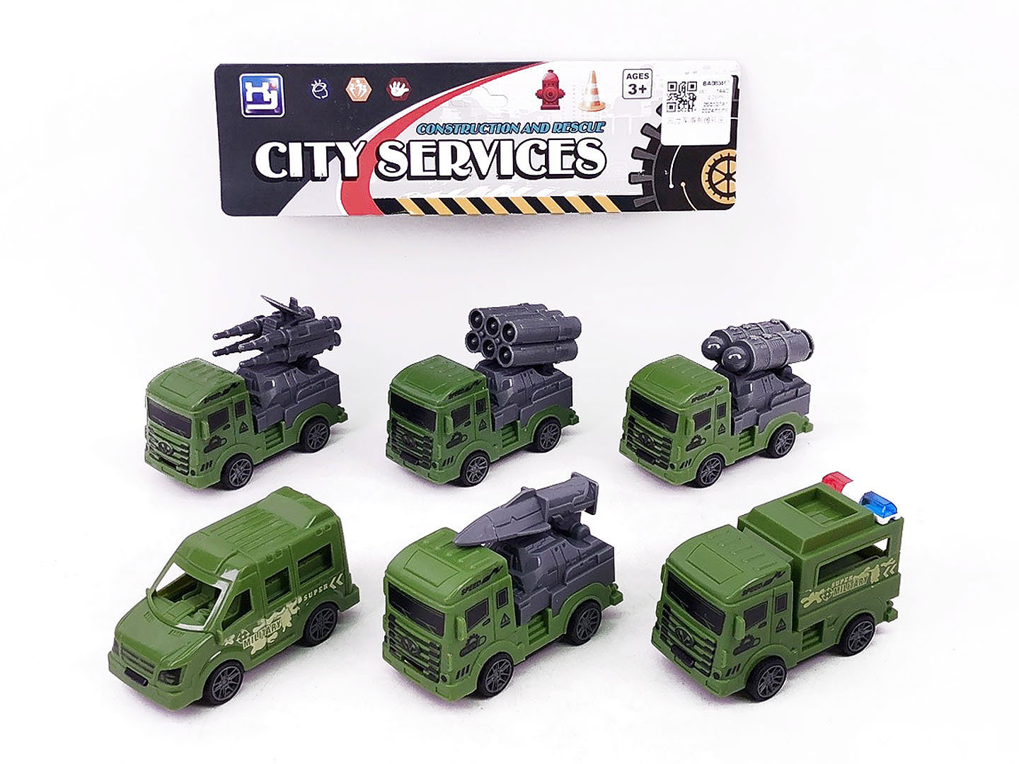 Pull Back Military Car(6in1) toys