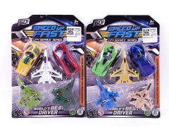 Pull Back  Fighter & Pull Back Car(5in1) toys