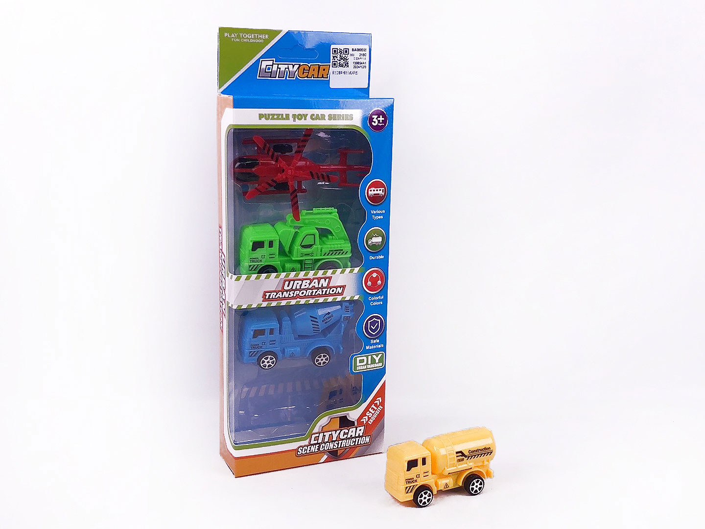 Pull Back Construction Truck & Pull Back Plane(4in1) toys