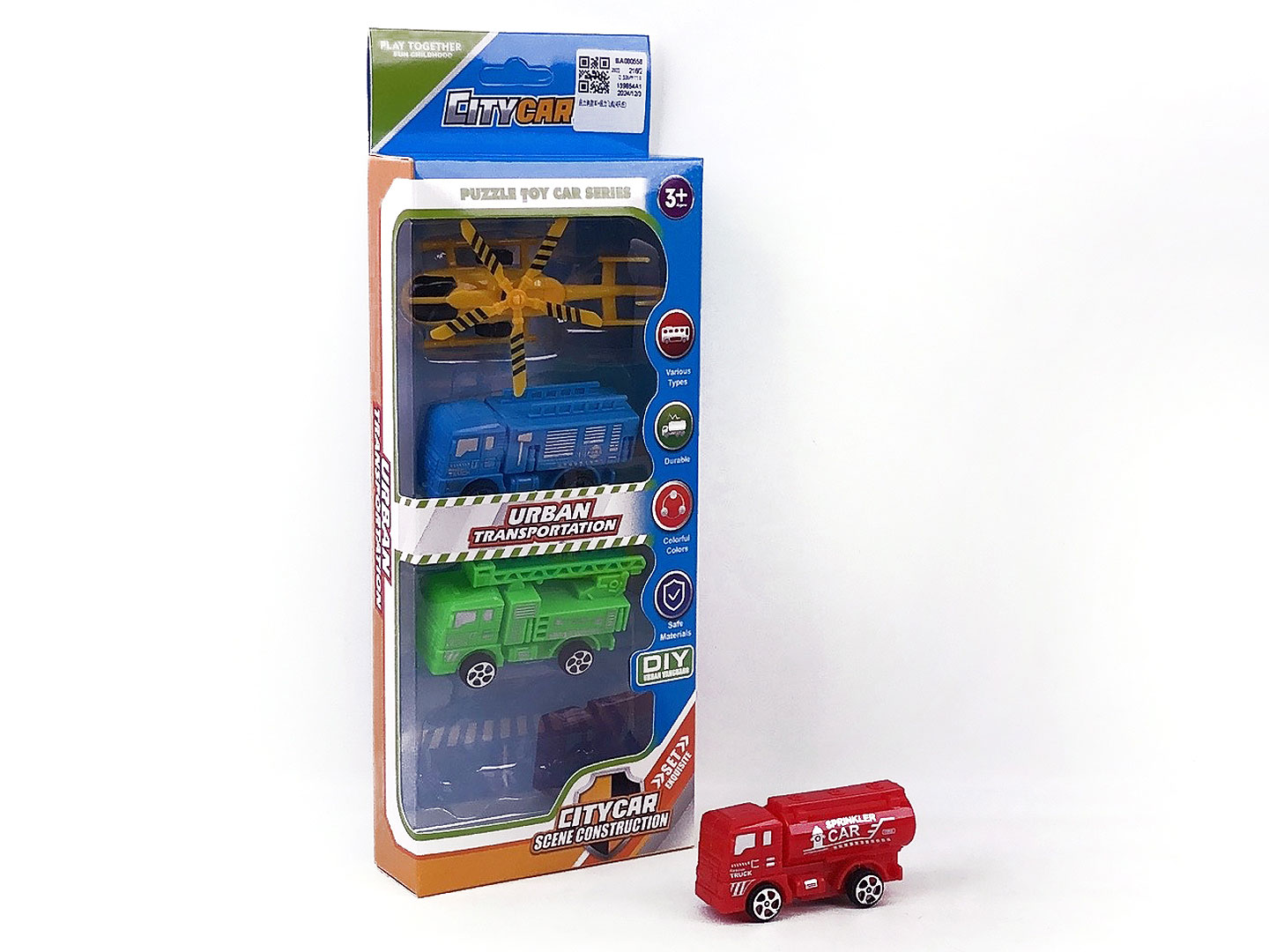 Pull Back Fire Engine & Pull Back Plane(4in1) toys