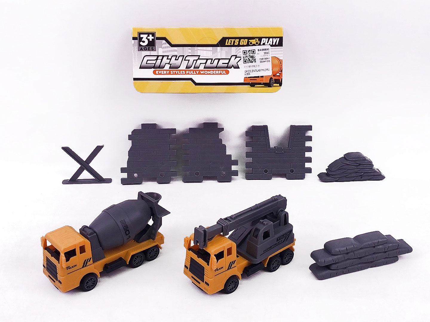 Pull Back Construction Truck Set(2in1) toys