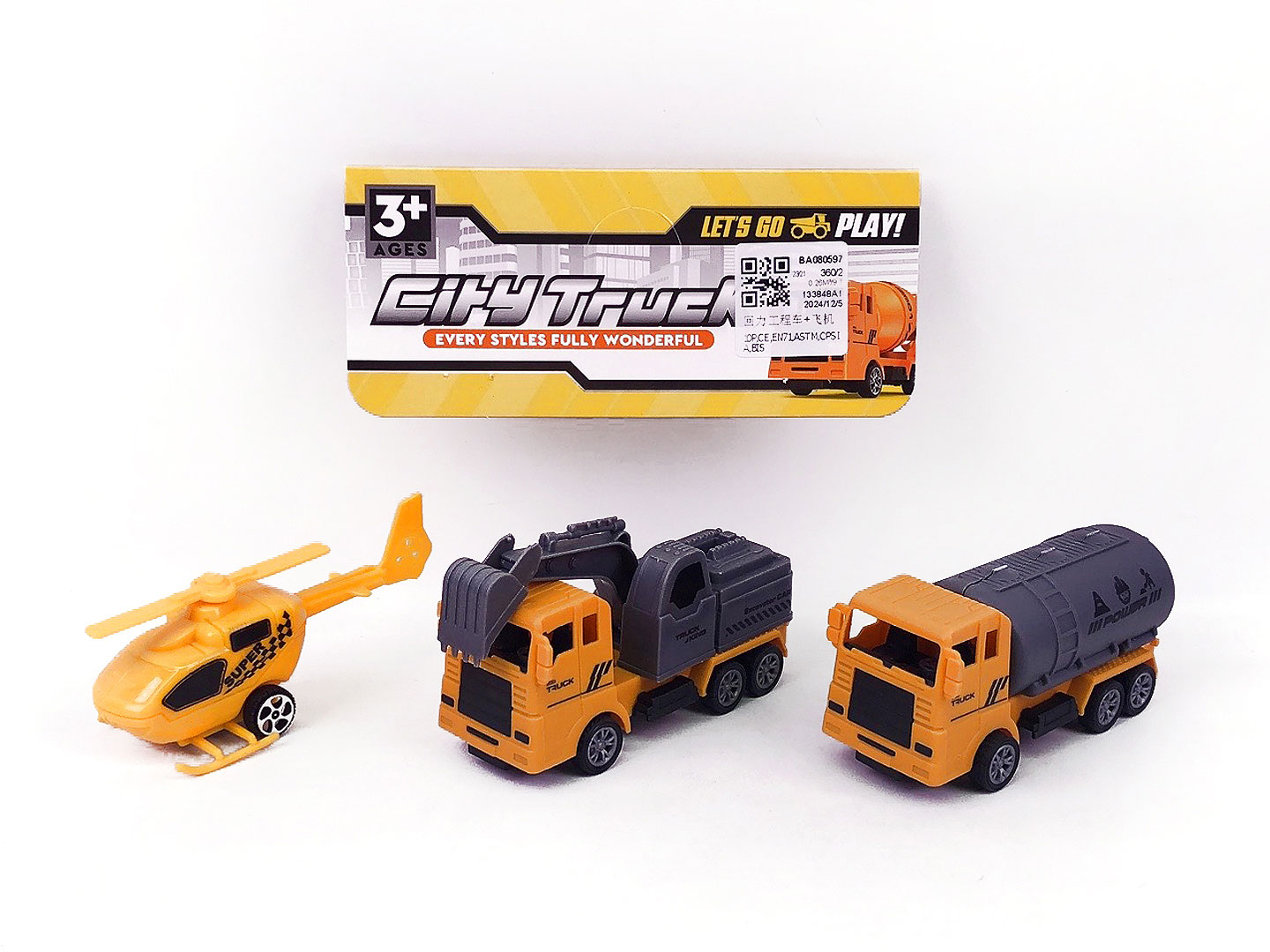 Pull Back Construction Truck & Plane toys